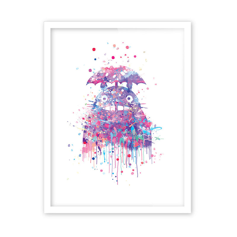 Kids Comic Cat Wall Art Canvas Made Textured Pastel Color Wall Decor for Nursery Clearhalo 'Art Gallery' 'Canvas Art' 'Kids' Arts' 1658934