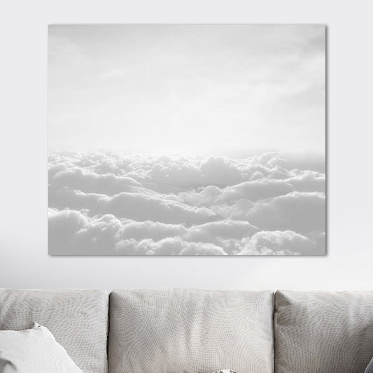 Grey Cloud Sea Canvas Wall Art Nature Scenery Modern Textured Wall Decor for Home Grey Clearhalo 'Art Gallery' 'Canvas Art' 'Contemporary Art Gallery' 'Modern' Arts' 1659002