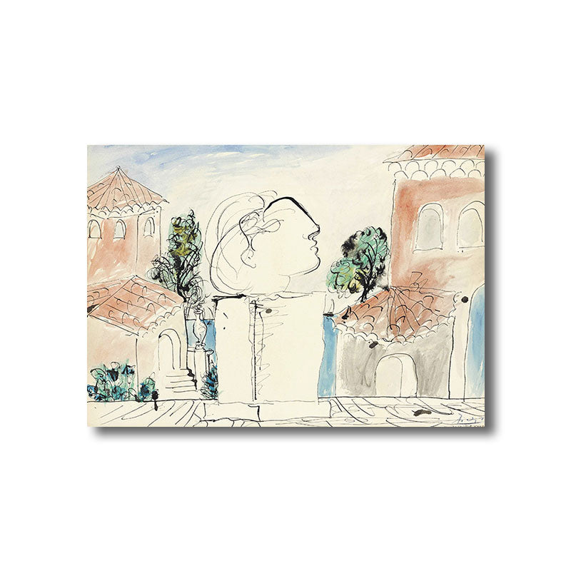 Nordic Style Character Painting Kitchen Backsplash Wall Art Print in Light Color Clearhalo 'Arts' 'Canvas Art' 1659139