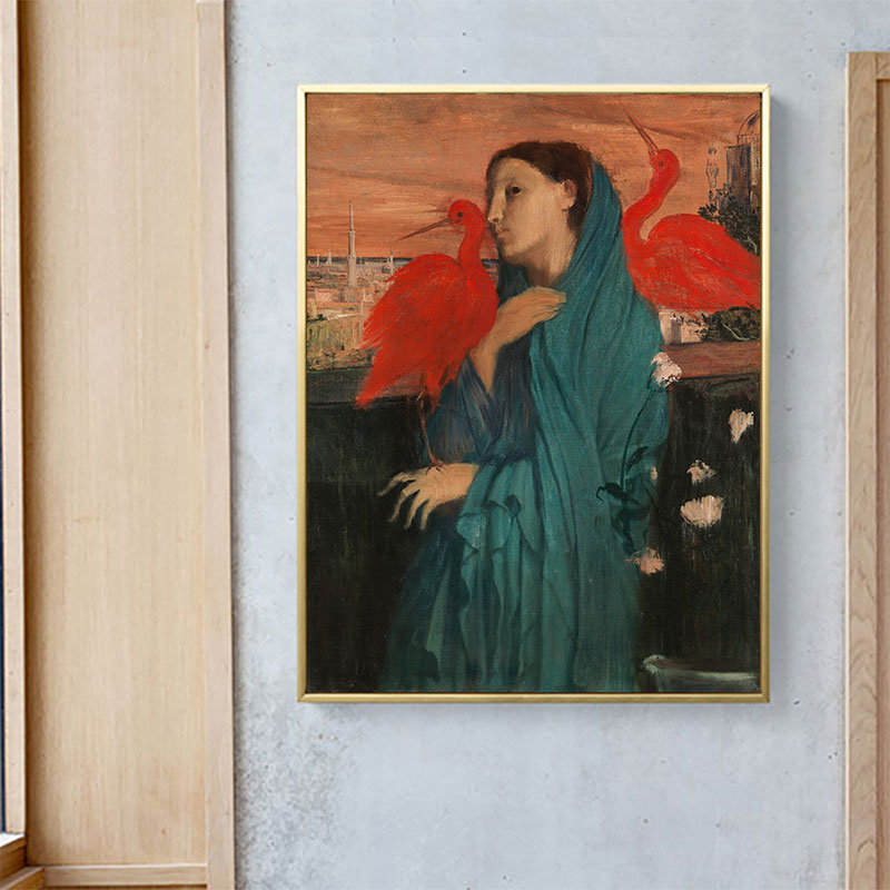 Oil Painting Maiden Art Retro Canvas Textured Wall Print in Soft Color, Multiple Sizes Clearhalo 'Arts' 'Canvas Art' 1659155