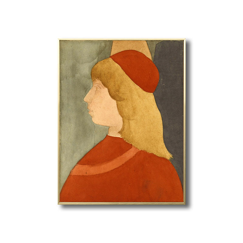 Oil Painting Maiden Art Retro Canvas Textured Wall Print in Soft Color, Multiple Sizes Clearhalo 'Arts' 'Canvas Art' 1659164