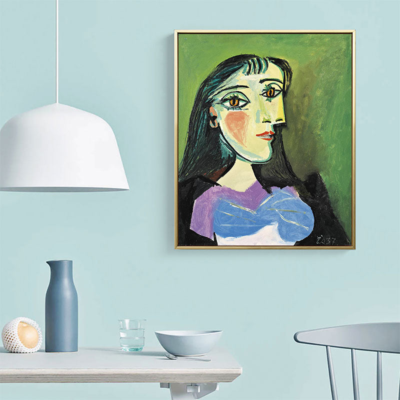 Pastel Color Nordic Painting Novelty Figure Wall Art for Kitchen, Multiple Sizes Green Clearhalo 'Arts' 'Canvas Art' 1659179