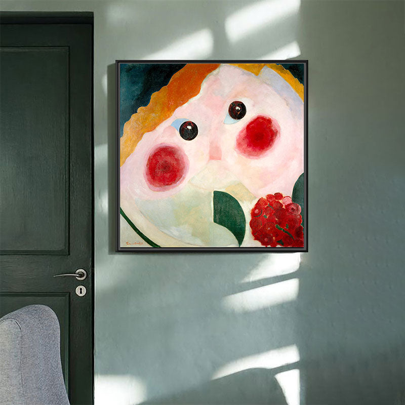 Novelty Cartoon Figure Painting for Children Bedroom in Red, Multiple Sizes Options Red Clearhalo 'Art Gallery' 'Canvas Art' 'Kids' Arts' 1659271