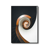 Decorative Swirling Stair Painting Contemporary Canvas Wall Art Print in Light Color Clearhalo 'Art Gallery' 'Canvas Art' 'Contemporary Art Gallery' 'Modern' Arts' 1659288