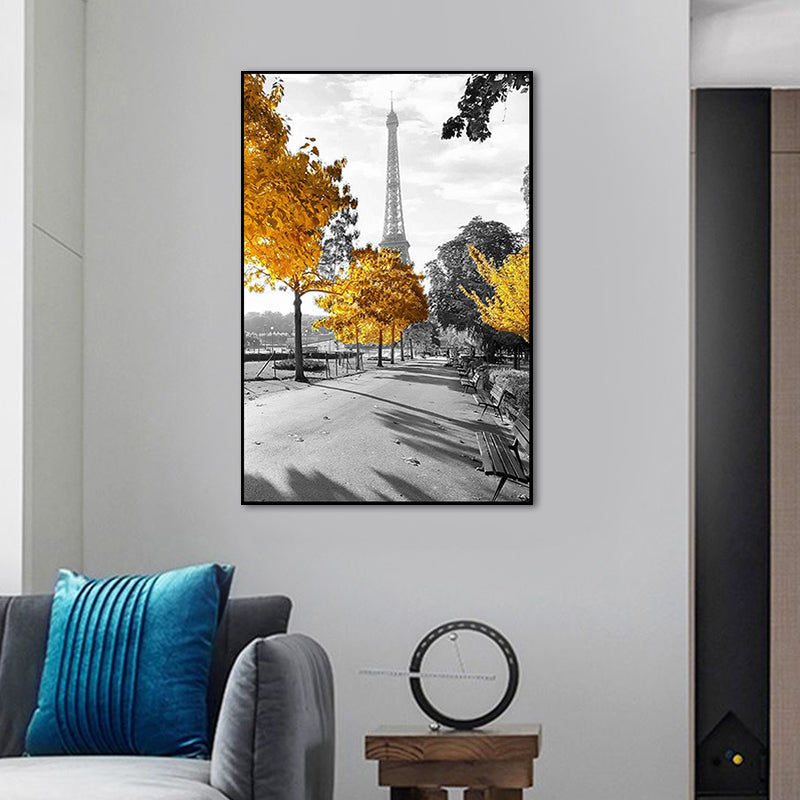 Street Wall Art Print Yellow Canvas Painting for Home Decor, Multiple Size Available Clearhalo 'Art Gallery' 'Canvas Art' 'Contemporary Art Gallery' 'Modern' Arts' 1659325