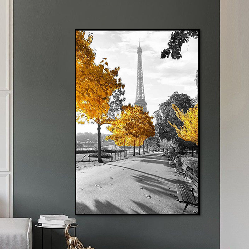 Street Wall Art Print Yellow Canvas Painting for Home Decor, Multiple Size Available Clearhalo 'Art Gallery' 'Canvas Art' 'Contemporary Art Gallery' 'Modern' Arts' 1659326