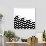 Grey Modernist Canvas Wall Art Creative Building Square Painting Decor for Sleeping Room Clearhalo 'Art Gallery' 'Canvas Art' 'Contemporary Art Gallery' 'Modern' Arts' 1659476