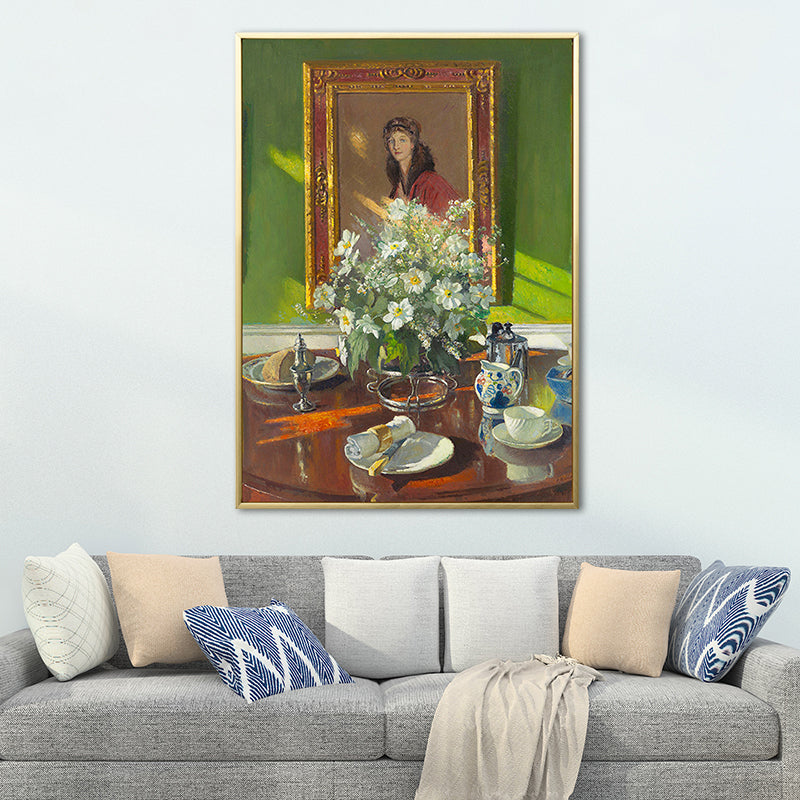 House Interior Oil Painting Canvas Traditional Style Canvas Wall Art, Multiple Sizes Clearhalo 'Art Gallery' 'Canvas Art' 'Traditional' Arts' 1659496