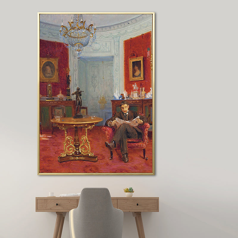 House Interior Oil Painting Canvas Traditional Style Canvas Wall Art, Multiple Sizes Clearhalo 'Art Gallery' 'Canvas Art' 'Traditional' Arts' 1659508