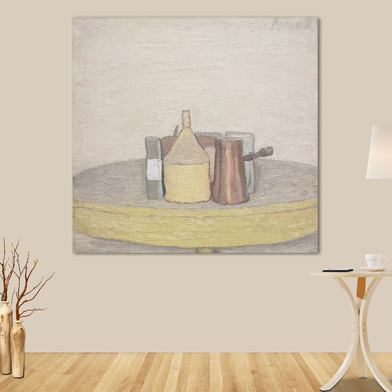 Traditional Tableware and Desk Canvas Bathroom Wall Art in Brown, Multiple Sizes Brown Clearhalo 'Art Gallery' 'Canvas Art' 'Traditional' Arts' 1659517