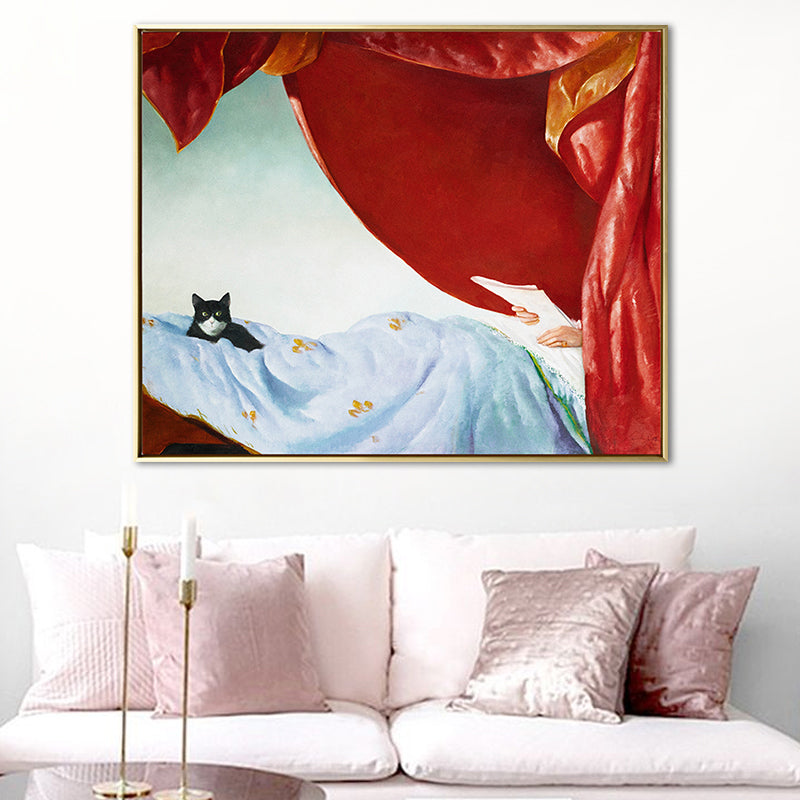 Painting Print Woman Canvas Art Traditional Textured Living Room Wall Decor, Multiple Sizes Red Clearhalo 'Art Gallery' 'Canvas Art' 'Traditional' Arts' 1659549