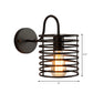 Metal Cylinder Caged Wall Lamp with Gooseneck Arm Retro 1 Head Corridor Wall Sconce Light in Black, 8.5"/9.5" Width Clearhalo 'Wall Lamps & Sconces' 'Wall Lights' Lighting' 165958