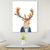Deer Paintings Contemporary Decorative for Sitting Room Wall Art Print in Colorful Brown Clearhalo 'Art Gallery' 'Canvas Art' 'Kids' Arts' 1659677