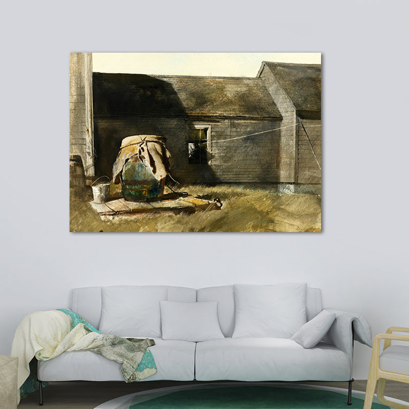 Kitchenware Canvas Art Textured Farmhouse Style Family Room Painting in Dark Color Clearhalo 'Art Gallery' 'Canvas Art' 'Country Art Gallery' 'French Country' 'Rustic' Arts' 1659682