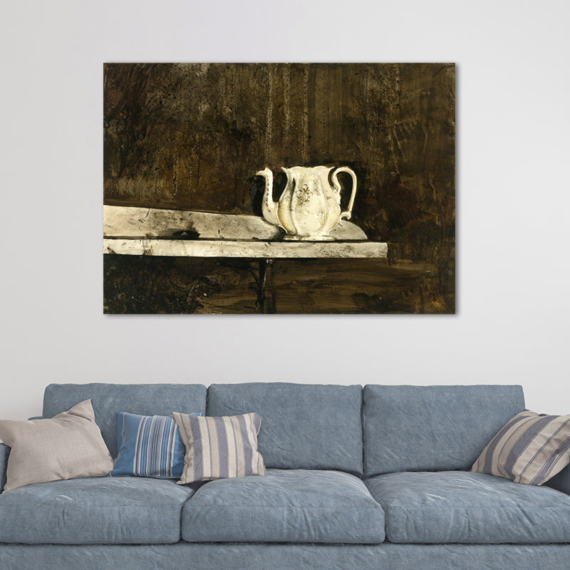 Kitchenware Canvas Art Textured Farmhouse Style Family Room Painting in Dark Color Clearhalo 'Art Gallery' 'Canvas Art' 'Country Art Gallery' 'French Country' 'Rustic' Arts' 1659689