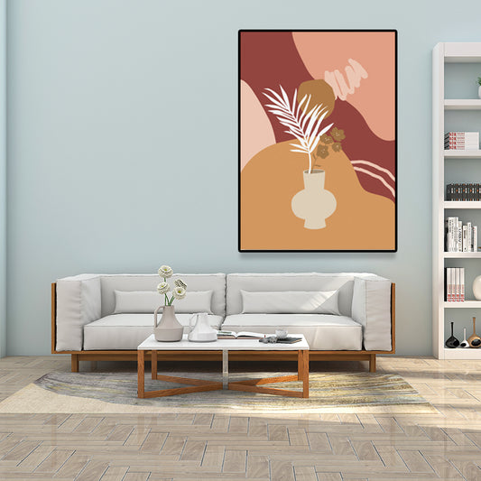 Pastel Color Pot Wrapped Canvas Textured Nordic Living Room Wall Art Deco, Multiple Size Option Clearhalo 'Arts' 'Canvas Art' 1659764