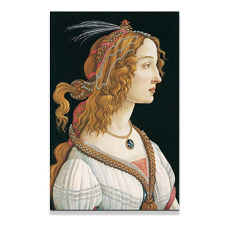 Vintage Royal Woman Portrait Painting Pastel Color House Interior Canvas Wall Art Clearhalo 'Arts' 'Canvas Art' 1659817