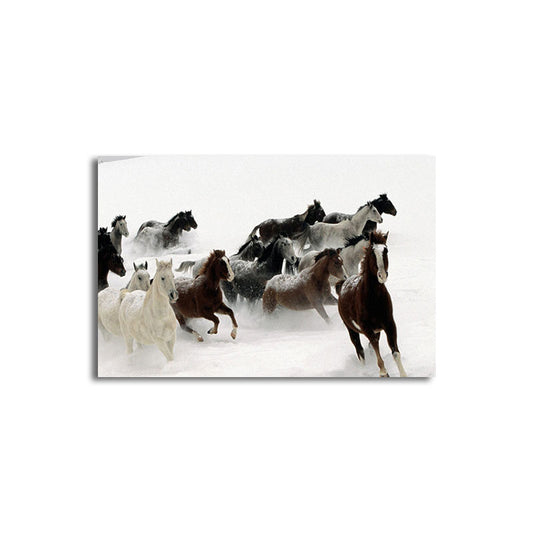 Gorgeous Steeds Canvas Art for Living Room Wild Animal Wall Decor in Pastel Color Clearhalo 'Art Gallery' 'Canvas Art' 'Contemporary Art Gallery' 'Modern' Arts' 1659864