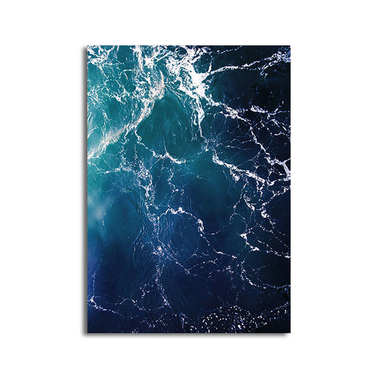 Tropical Ocean Water Art Print Canvas Textured Dark Color Wall Decor for Living Room Clearhalo 'Art Gallery' 'Canvas Art' 'Coastal Art Gallery' 'Nautical' Arts' 1659889
