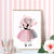 Childrens Art Figure Canvas Print Soft Color Girl Drawing Wall Decor for Bedroom Pink Clearhalo 'Art Gallery' 'Canvas Art' 'Kids' Arts' 1659959