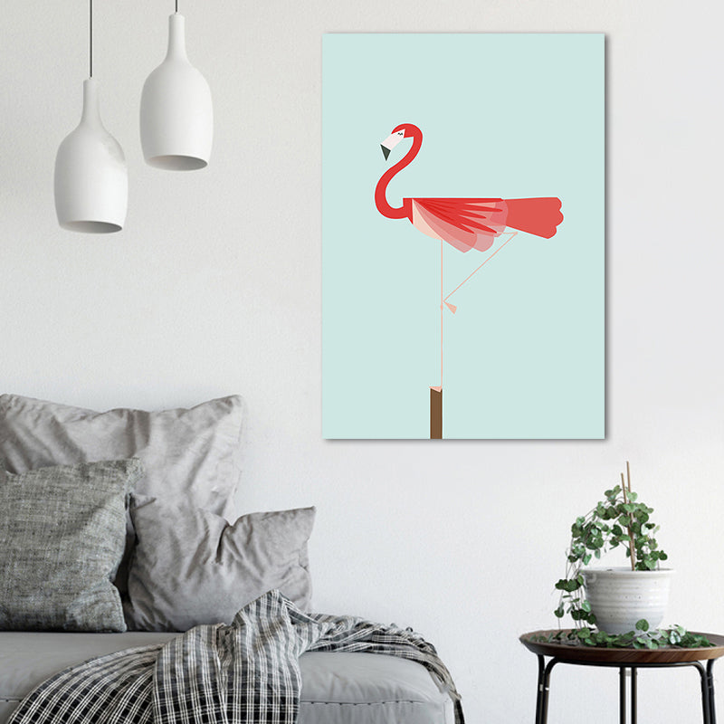 Tropical for Teenage Canvas Art Animal Bright Color Wall Art Prints, Multiple Size Options Clearhalo 'Art Gallery' 'Canvas Art' 'Coastal Art Gallery' 'Tropical' Arts' 1660028