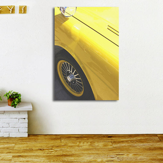 Modern Car Art Print Canvas Decorative Yellow Wall Decor for Living Room, Multiple Size Available Yellow Clearhalo 'Art Gallery' 'Canvas Art' 'Contemporary Art Gallery' 'Modern' Arts' 1660031