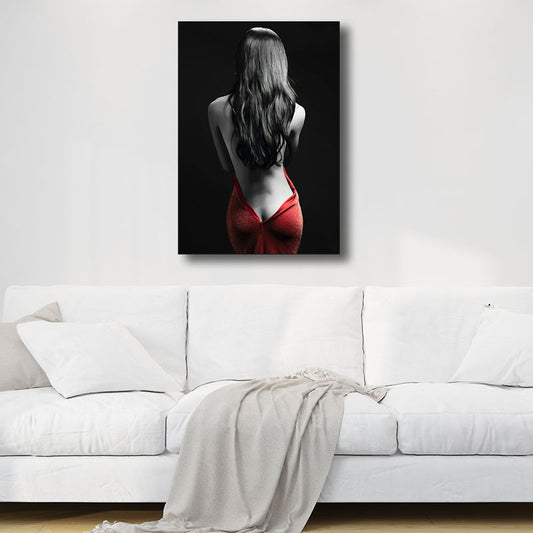 Dark Color Beauty Wall Art Print Home Decor Wrapped Canvas for Drawing Room, Multiple Size Options Clearhalo 'Art Gallery' 'Canvas Art' 'Contemporary Art Gallery' 'Modern' Arts' 1660046