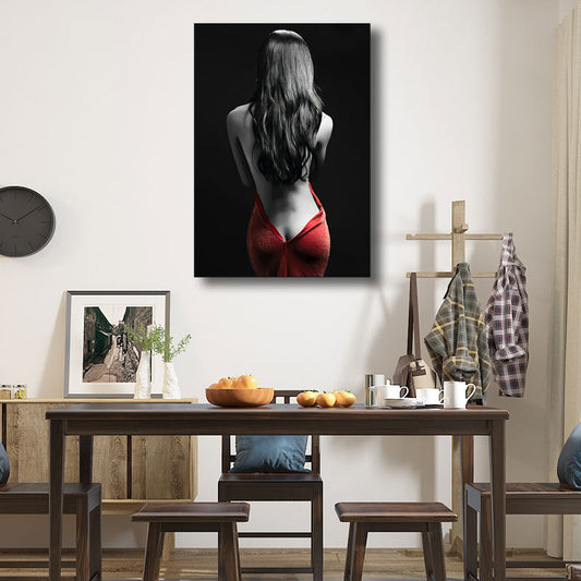 Dark Color Beauty Wall Art Print Home Decor Wrapped Canvas for Drawing Room, Multiple Size Options Clearhalo 'Art Gallery' 'Canvas Art' 'Contemporary Art Gallery' 'Modern' Arts' 1660047