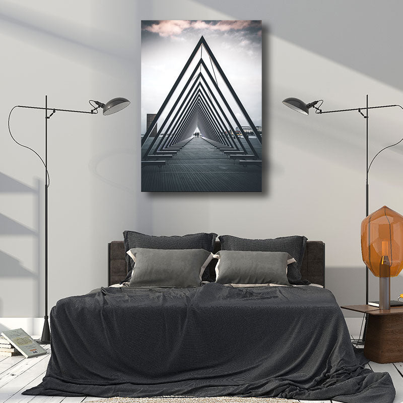 Multicolored Architecture Canvas Art Print Decorative Modern for Hallway Paintings Clearhalo 'Art Gallery' 'Canvas Art' 'Contemporary Art Gallery' 'Modern' Arts' 1660100