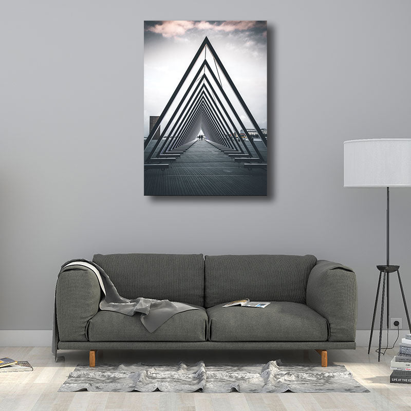 Multicolored Architecture Canvas Art Print Decorative Modern for Hallway Paintings Clearhalo 'Art Gallery' 'Canvas Art' 'Contemporary Art Gallery' 'Modern' Arts' 1660101