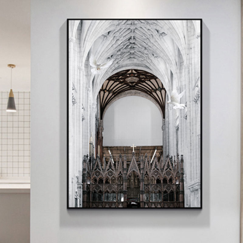 Multicolored Architecture Canvas Art Print Decorative Modern for Hallway Paintings Brown Clearhalo 'Art Gallery' 'Canvas Art' 'Contemporary Art Gallery' 'Modern' Arts' 1660103