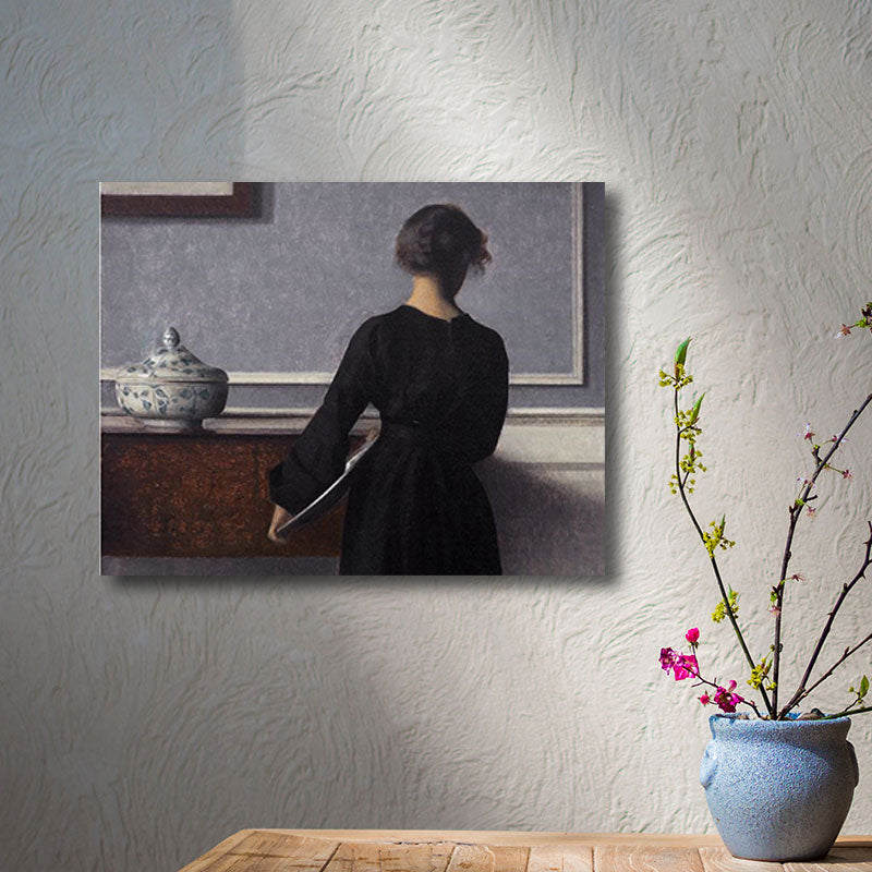 Pinta posteriore di GIOVN Girl Stampa di arte da parete in tela retrò, opzioni di dimensioni multiple