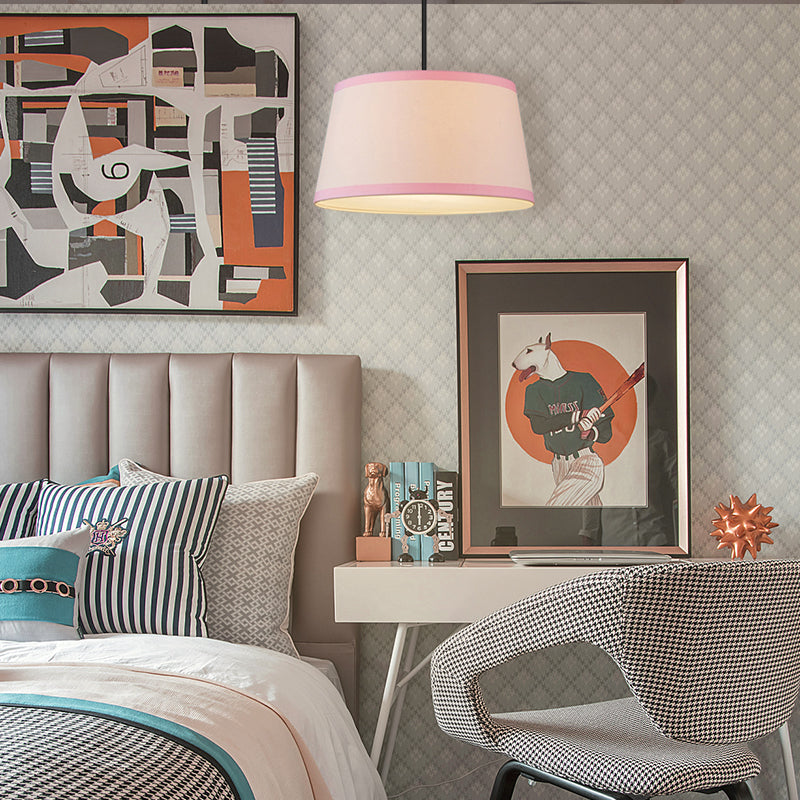 Drum Dining Room Hanging Lamp Metal Modern Style Hanging Light Clearhalo 'Ceiling Lights' 'Chandeliers' Lighting' options 166943