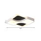 Geometric Flush Ceiling Light Fixture Modernism Metal LED White Ceiling Flush Mount Light in White/Warm Light, 16.5"/19.5"/23.5" Wide Clearhalo 'Ceiling Lights' 'Close To Ceiling Lights' 'Close to ceiling' 'Flush mount' Lighting' 166981
