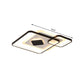 Geometric Flush Ceiling Light Simple Metal LED Black Ceiling Flush Mount Light in White/Warm Light, 16.5"/19.5"/23.5" Wide Clearhalo 'Ceiling Lights' 'Close To Ceiling Lights' 'Close to ceiling' 'Flush mount' Lighting' 167081
