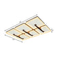 Splicing Square Flush Ceiling Light Fixture Minimalist Metal 2/4/6 Heads LED White Ceiling Lamp in Third Gear Light Clearhalo 'Ceiling Lights' 'Close To Ceiling Lights' 'Close to ceiling' 'Flush mount' Lighting' 167227