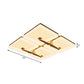 Splicing Square Flush Ceiling Light Fixture Minimalist Metal 2/4/6 Heads LED White Ceiling Lamp in Third Gear Light Clearhalo 'Ceiling Lights' 'Close To Ceiling Lights' 'Close to ceiling' 'Flush mount' Lighting' 167235