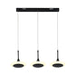 Black Trumpet Ceiling Light Contemporary LED Acrylic Drop Pendant with Round/Linear Canopy Clearhalo 'Ceiling Lights' 'Modern Pendants' 'Modern' 'Pendant Lights' 'Pendants' Lighting' 167412