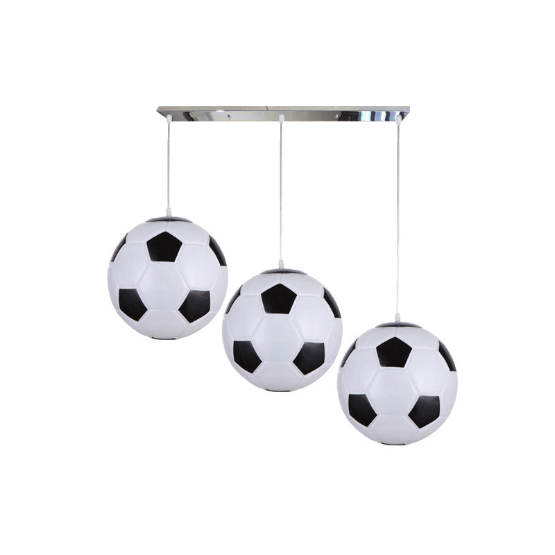 Hanging Lamps for Bedroom, 3 Lights Modern Ceiling Fixture in Chrome for Boys Clearhalo 'Ceiling Lights' 'Chandeliers' 'Glass shade' 'Glass' 'Pendant Lights' 'Pendants' Lighting' 167538