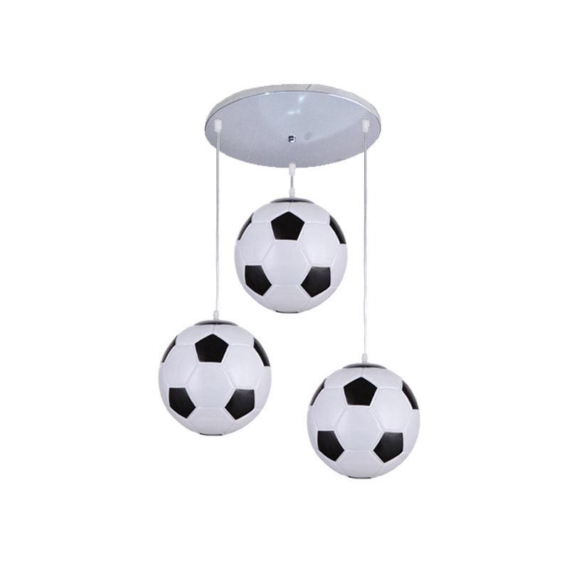 Hanging Lamps for Bedroom, 3 Lights Modern Ceiling Fixture in Chrome for Boys Clearhalo 'Ceiling Lights' 'Chandeliers' 'Glass shade' 'Glass' 'Pendant Lights' 'Pendants' Lighting' 167542