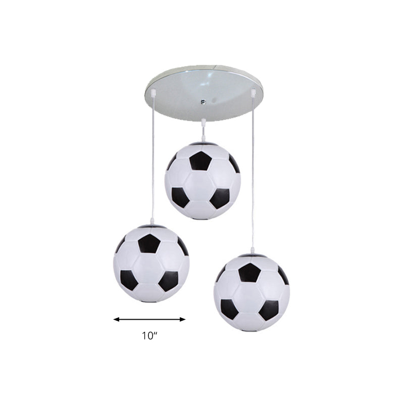 Hanging Lamps for Bedroom, 3 Lights Modern Ceiling Fixture in Chrome for Boys Clearhalo 'Ceiling Lights' 'Chandeliers' 'Glass shade' 'Glass' 'Pendant Lights' 'Pendants' Lighting' 167543