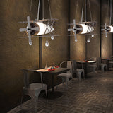 Glass for Chandelier Lights, Pendant Lighting Fixture with Plane Design for Boys Room Vintage Style Clearhalo 'Ceiling Lights' 'Chandeliers' 'Close To Ceiling Lights' 'Glass shade' 'Glass' Lighting' 167741