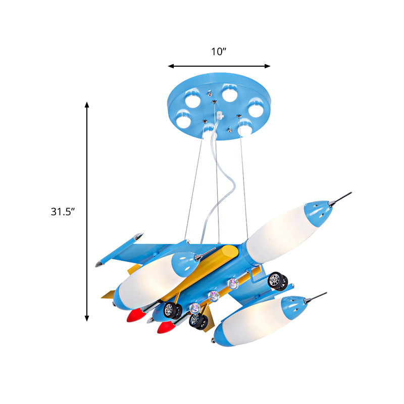 Glass for Chandelier, 3-Light Ceiling Fixture with Air Plane Design Modern Style Clearhalo 'Ceiling Lights' 'Chandeliers' Lighting' options 167774