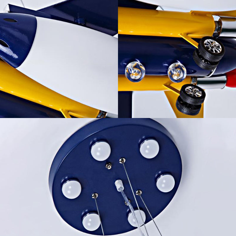 Glass for Chandelier, 3-Light Ceiling Fixture with Air Plane Design Modern Style Clearhalo 'Ceiling Lights' 'Chandeliers' Lighting' options 167778