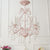 Bedroom Chandelier Girls, Nordic Style Pendant Lighting with Clear Crystal and Candle 5 Pink Clearhalo 'Ceiling Lights' 'Chandeliers' Lighting' options 167971_58fb8598-ab96-40f1-b86b-f42c3c3d3079