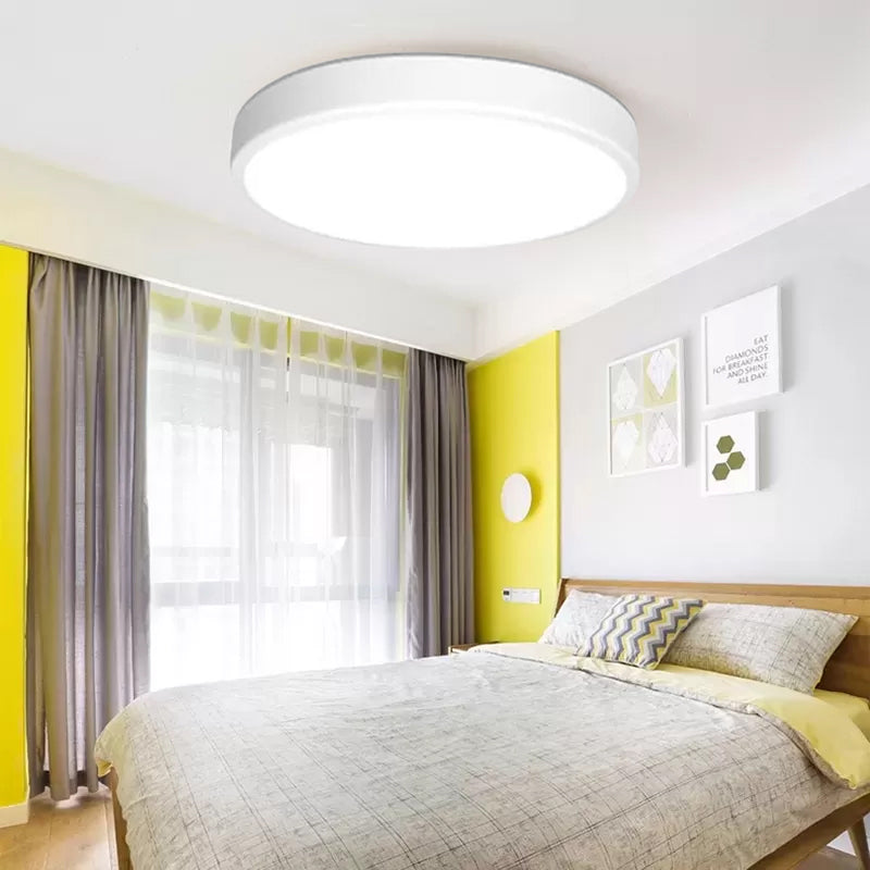 White LED Flush Mount Light, Ultra Thin Ceiling Lighting with Acrylic Shade for Bedroom Modern Style White Clearhalo 'Ceiling Lights' 'Close To Ceiling Lights' 'Close to ceiling' 'Flush mount' Lighting' 168068
