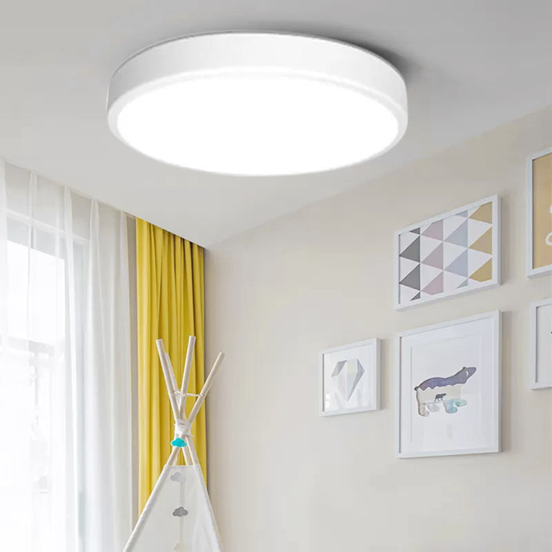 White LED Flush Mount Light, Ultra Thin Ceiling Lighting with Acrylic Shade for Bedroom Modern Style Clearhalo 'Ceiling Lights' 'Close To Ceiling Lights' 'Close to ceiling' 'Flush mount' Lighting' 168069