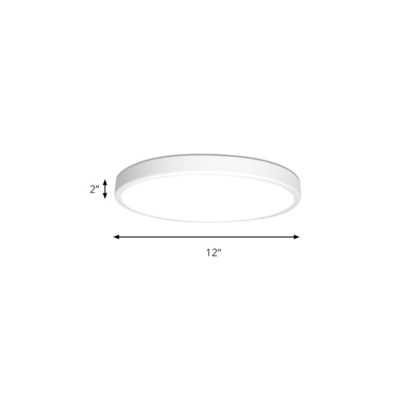 White LED Flush Mount Light, Ultra Thin Ceiling Lighting with Acrylic Shade for Bedroom Modern Style Clearhalo 'Ceiling Lights' 'Close To Ceiling Lights' 'Close to ceiling' 'Flush mount' Lighting' 168073