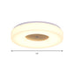 Simple Concentric Circle Flush Ceiling Light Wood and Acrylic 8"/13"/15"/19" Wide Led Ceiling Lamp for Dining Room - Warm Clearhalo 'Ceiling Lights' 'Close To Ceiling Lights' 'Close to ceiling' 'Flush mount' Lighting' 168285