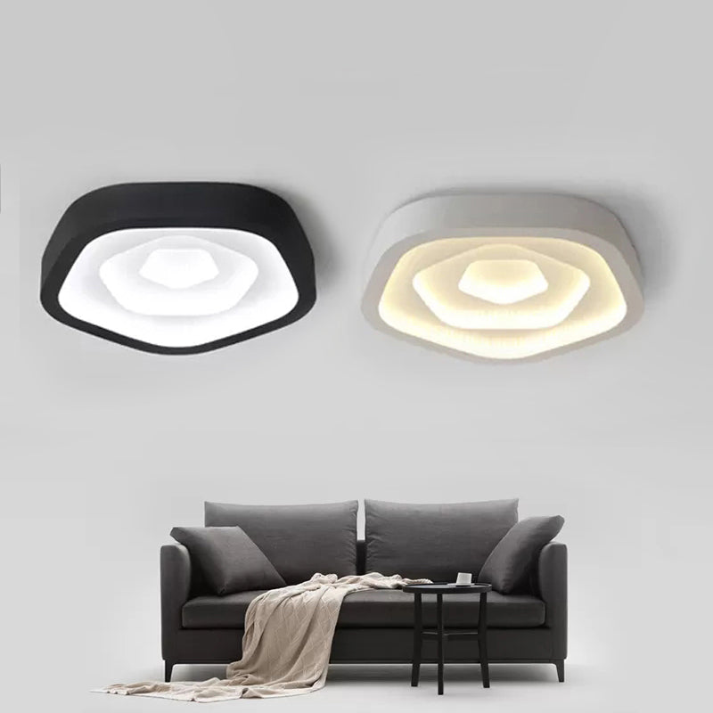 Bedroom Ceiling Light for Kids, LED Flush Mount Lighting with Rose Shade Nordic Style Black Clearhalo 'Ceiling Lights' 'Close To Ceiling Lights' 'Close to ceiling' 'Flush mount' Lighting' 168350